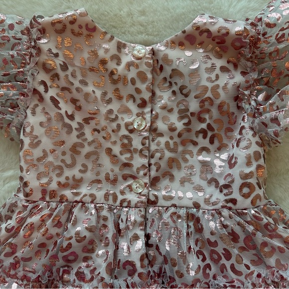 Pippa & Julie | NWOT - Metallic Tulle Leopard Print Dress - Size 2T - Picture 10 of 10